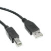 USB 2.0 cable for connecting computer to USB-compatible printer, scanner, or hard drive